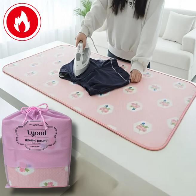 리온드 더 커진 초방열 6층 미끄럼방지 접이식 다리미판, 플라워