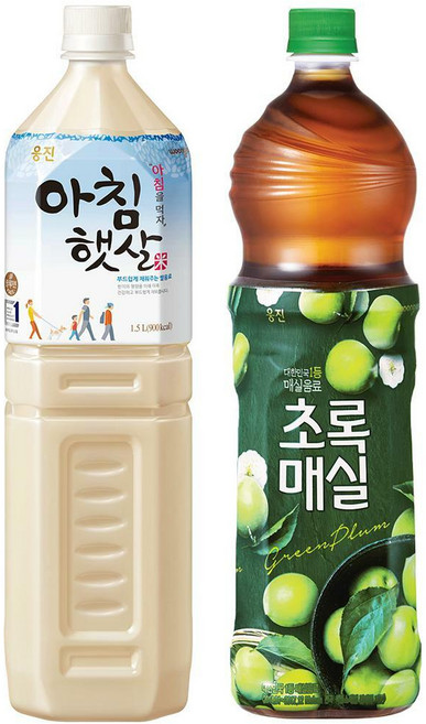 [6+6] 아침햇살 1.5L 6입 + 초록매실 1.5L 6입, 12개