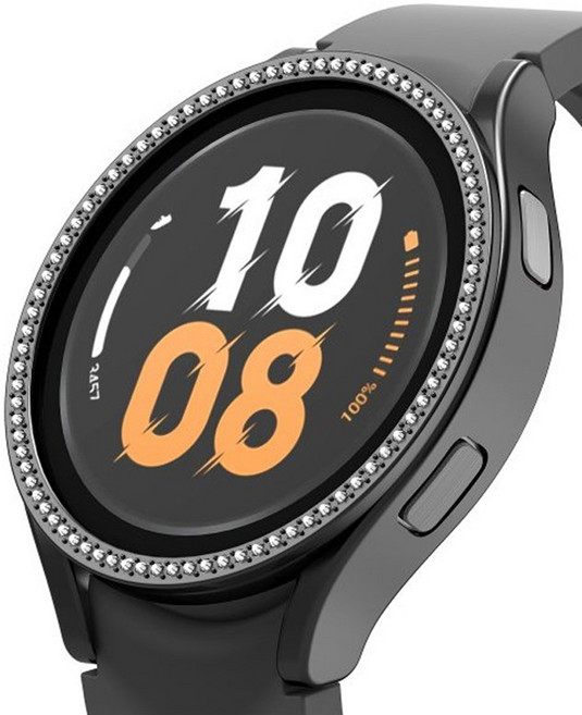 아이엠판다 갤럭시워치 큐빅 케이스 44mm, 블랙, 1개