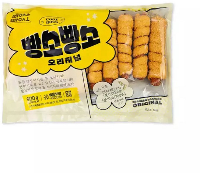 쿠즈락 빵소빵소 회오리 핫도그 900g, 1개