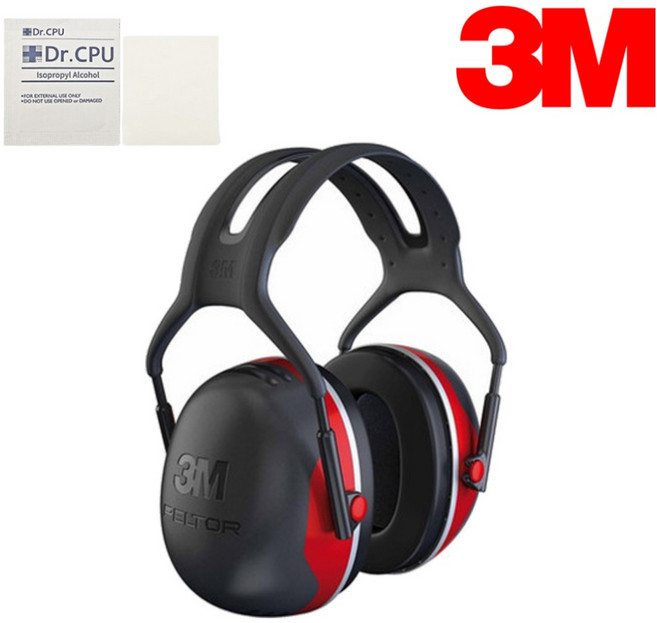 3M 헤드밴드형 귀덮개 X3A+소독용 알콜솜 2매, 1개입, 1개