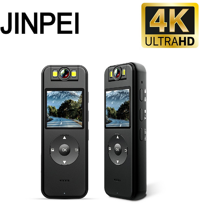 【JINPEI 錦沛】4K 解析度、APP即時觀看、180度旋轉鏡頭、自行車錄影、 針孔攝影機 微型攝影機 密錄器, 1個, 主機+32G, JS-06B+32GB