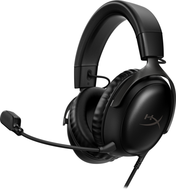 HyperX Cloud III 颶風3有線電競耳機 舒適耐用 清晰音質, 黑色, 727A8AA