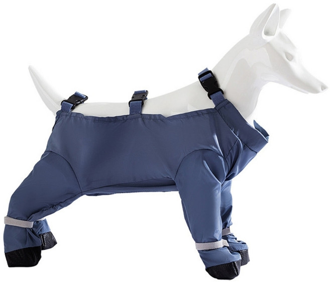 강아지 멜빵 부츠 레인웨어 방풍 방수 멀티 사이즈 반려동물 신발, S