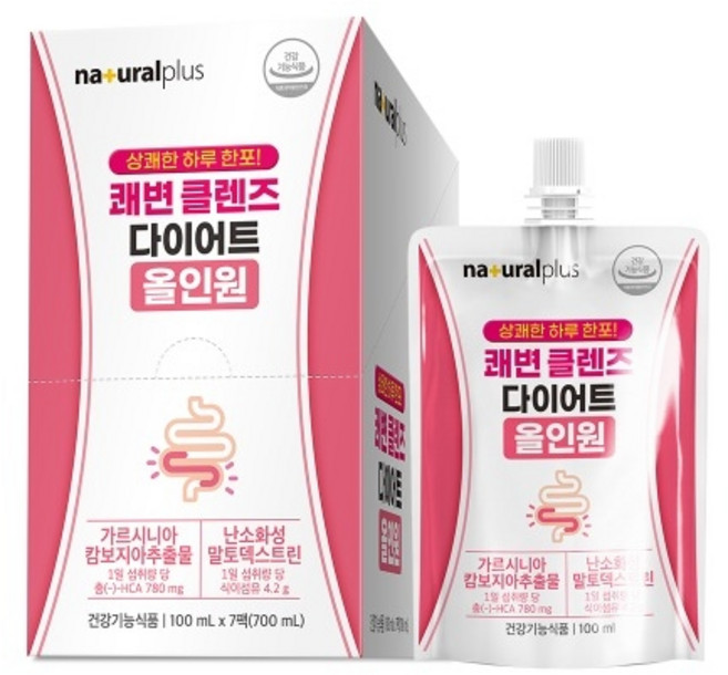 내츄럴플러스 쾌변 클렌즈 다이어트 올인원, 100ml, 7개