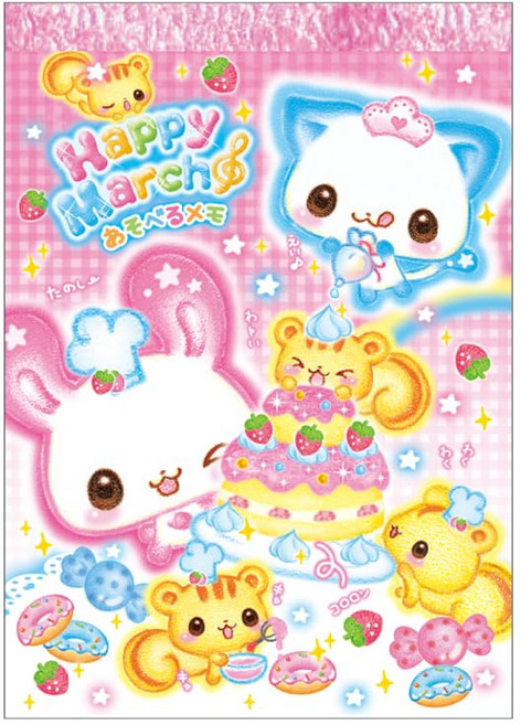 카미오 재팬 메모 A6 놀 수 있는 메모 헤이세이 판시 해피 3월 228736