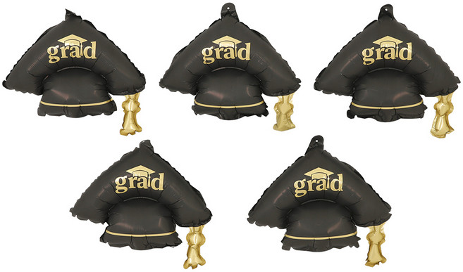 미니쉐잎 그래드캡(5게입) 학사모 졸업 장식 풍선 가랜드, 단품, 단품