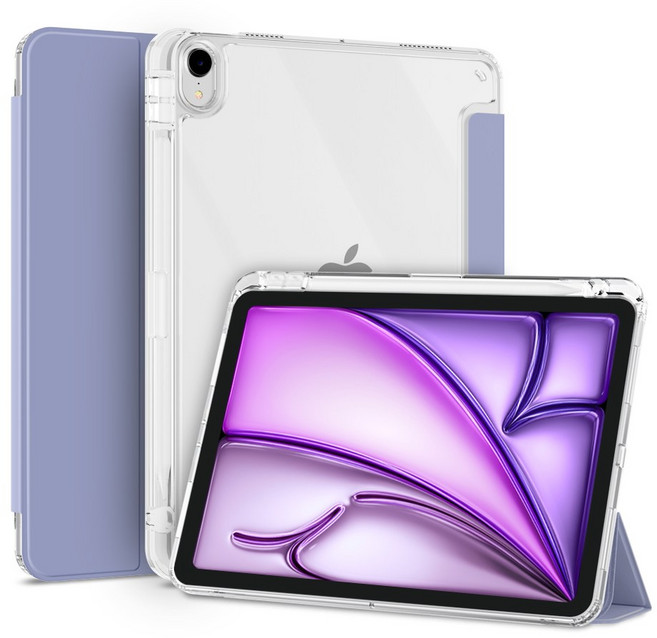 슈퍼스킨 클리어아머 플러스 애플펜슬 수납 아이패드 케이스, 라벤더그레이, 1개