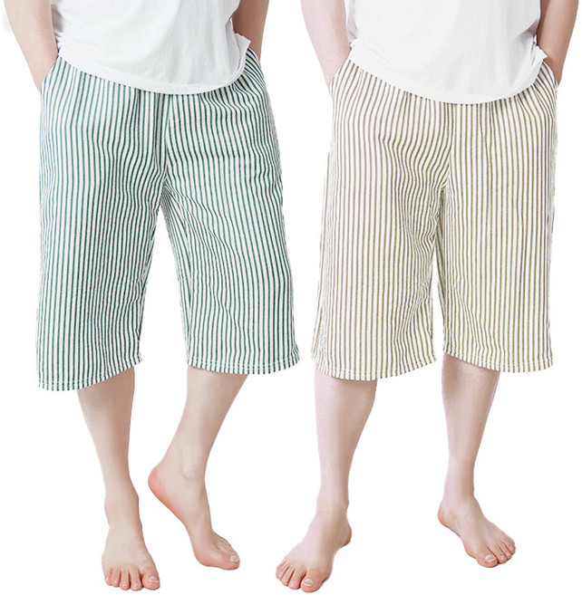 1+1 BFL 스트라이프 파자마 7부 잠옷바지 2종 남성용