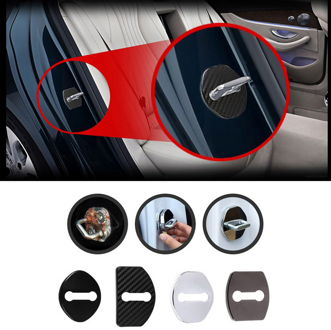 차종별 도어스트라이커커버 기아자동차 4개 1세트, 더뉴K8 2024~, 블랙크롬