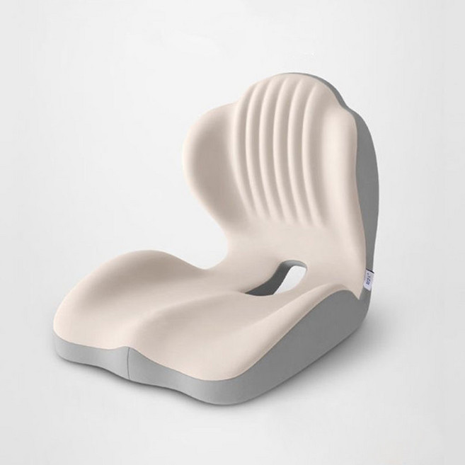 DANGZ 사무실 바른자세 이지힙 등쿠션 허리쿠션 힙업방석, 아이보리