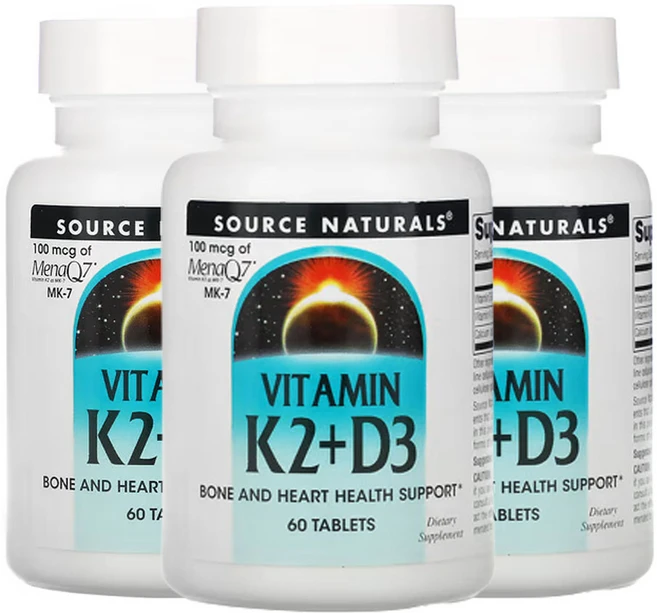 소스 네츄럴스 비타민K2 + D3 60정, 3개 - 쿠팡