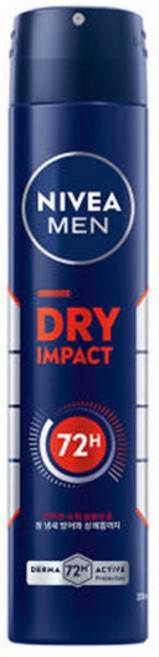 니베아맨 드라이 임팩트 스프레이 데오드란트, 200ml, 1개