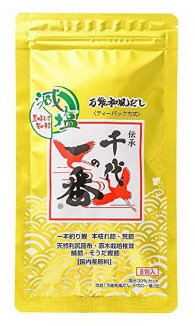 Chiyo no Ichiban 치요노이치반 저염 만능 화풍 다시 64g 8g 8포 5개, 1g, 1개