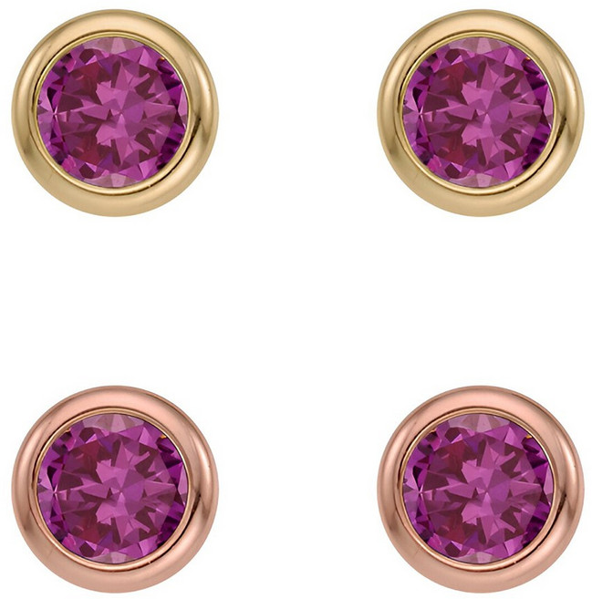 레베르 컬러 큐빅 데일리 여성 링 귀걸이 실버핀 귀걸이