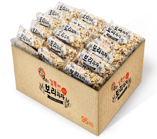 엉클팝 길쭉이 보리과자 대용량 추억의 옛날 과자, 1개