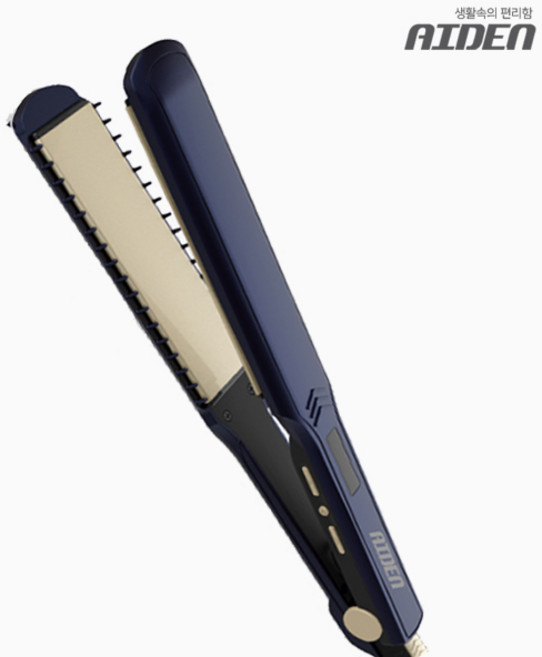 에이든 무광메탈 LED 온도조절 고데기 휴대용 미니 매직기, MJ-668
