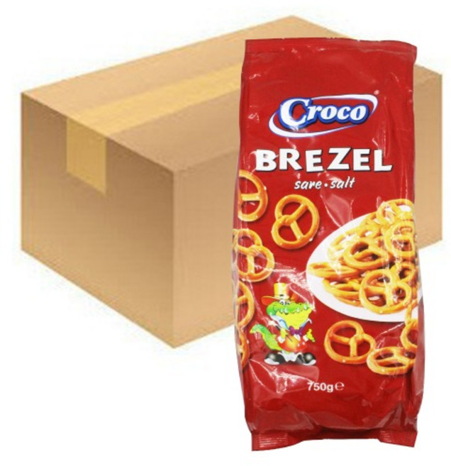 크로코 프레첼 750g 6개입 1박스 대용량 업소용 무, 6개