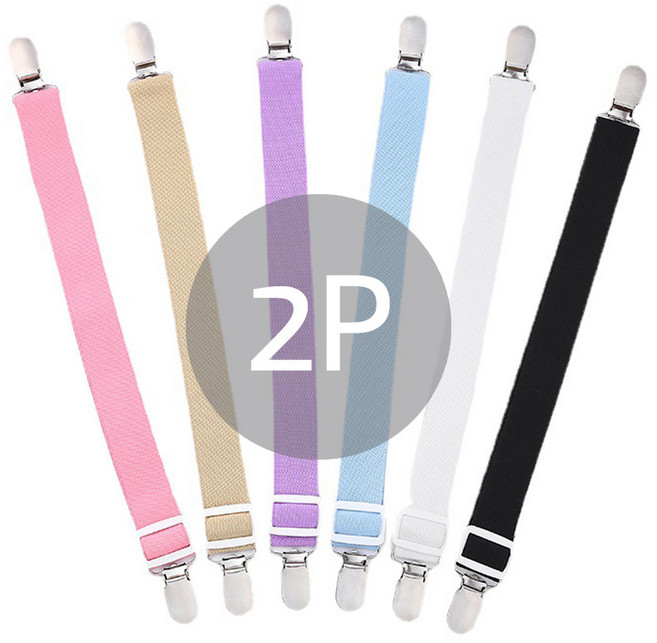 [2개 묶음] (시트그리퍼 B타입-2호 2P) 최소 36cm~최대 61cm 이불 패드침대 매트 시트 커버 고정 밴드 집게 맬빵 버클, 핑크, 2개
