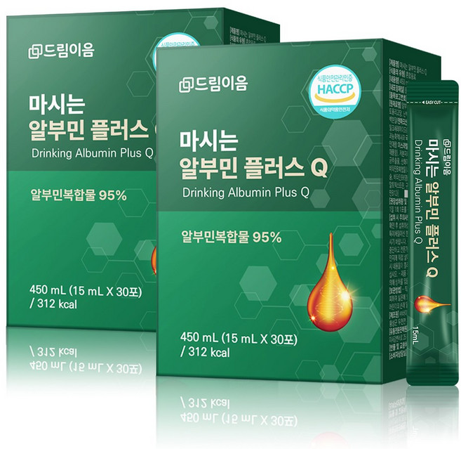 드림이음 마시는 알부민 플러스Q 30p, 450ml, 2개