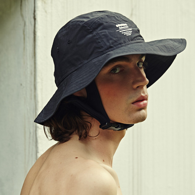 구김스 서핑모자 버킷햇 방수 벙거지 물놀이 수영장 챙넓은 자외선차단 남자 여자 아웃도어, S type, 블랙(BLACK)