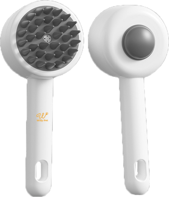 윌리펫 강아지 샴푸 넣는 샤워 브러쉬, 1개, 화이트