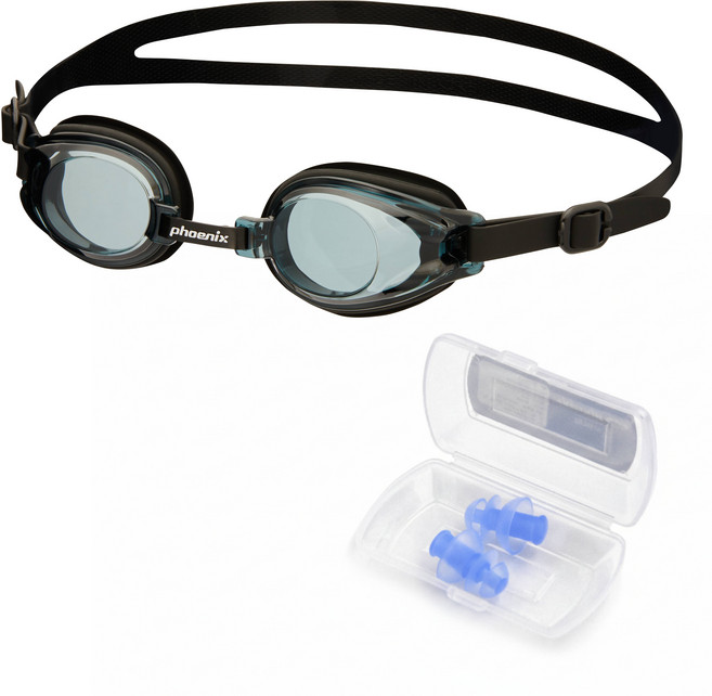 피닉스 아동용 노미러 수경 PN-509J(+귀마개 증정), 1세트, 블랙