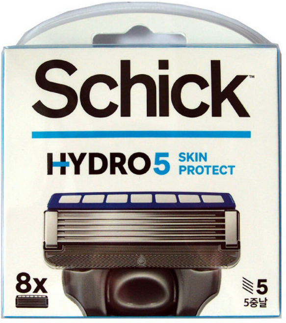 쉬크 하이드로5 스킨 프로텍트면도날 (미국산 면도날 ), 8개