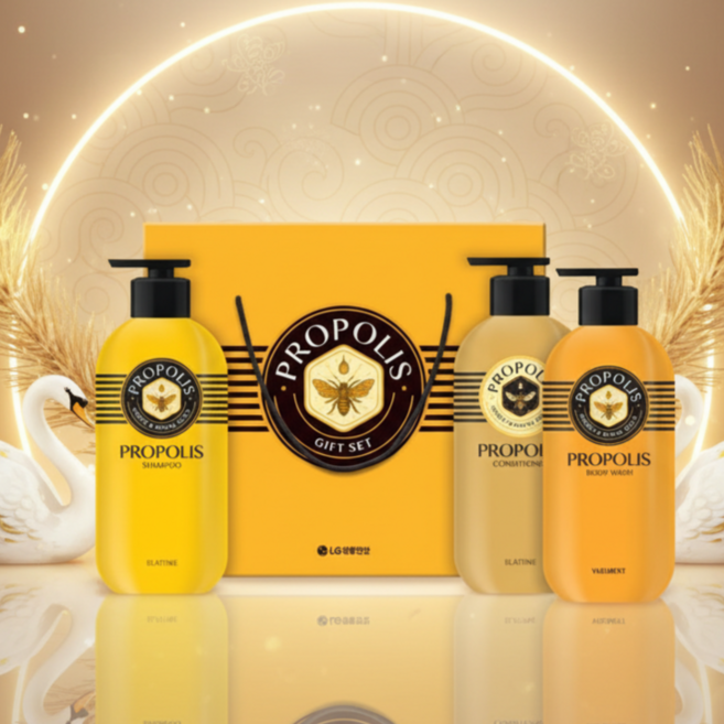 LG생활건강 프로폴리스 올타임 헤어바디 3종 세트, 1세트