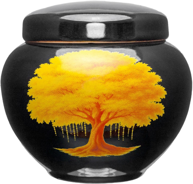 황금나무 흑자 소금단지 미니 항아리 현관 풍수 인테리어 국산 친집선, 1개