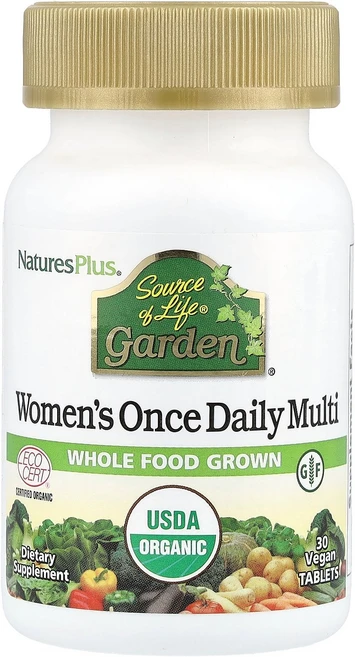 NaturesPlus Source of Life® Garden Women's Once Daily Multi 30 Vegan Tablets, NaturesPlus 네이처스플러스 Source of, 1개 - 쿠팡