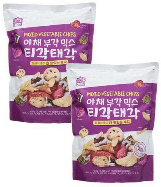 코스트코 마마스초이스 야채부각믹스 티각태각 450g 2봉, 코스트코 마마스초이스 야채부각믹스 티각태각 450g 2