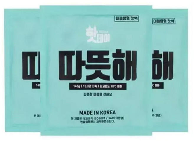 아트박스/핫데이 핫데이핫팩 대용량형 140g X 30매, 1개