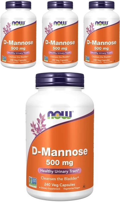 나우푸드 D-마노스 500mg 베지 캡슐, 240정, 4개 - 쿠팡