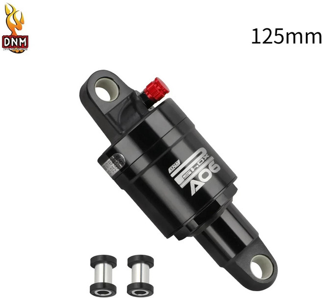 DNM AO-6 산악 자전거 에어 리어 완충기 MTB 자전거 접이식 전기 스쿠터 서스펜션 쇼크 100mm 125mm 15, 06 125mm, 1개