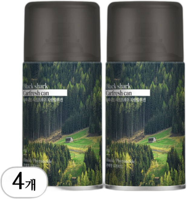블랙샤크 차량용 원터치 만능 탈취제, 4개, 112g