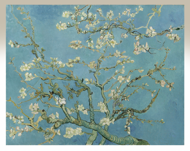 [레핀아트] 캔버스 액자고흐 꽃피는 아몬드나무 Almond Blossoms by Vincent van Gogh, 그림+선물포장