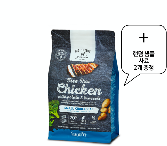 고 네이티브 스몰브리드 그레인프리 강아지사료 닭, 1개, 1.5kg