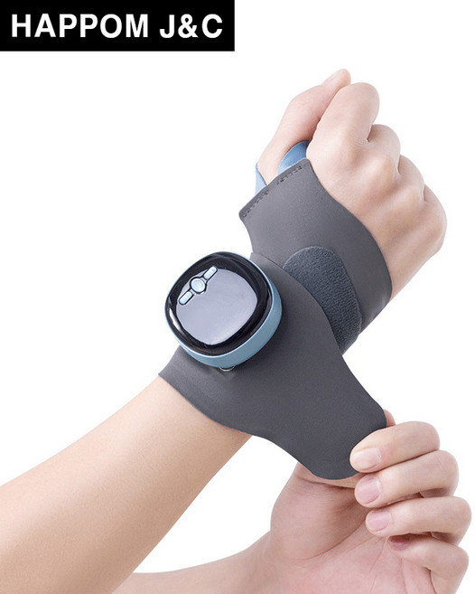 저주파 온열 손목보호대 손목 마사지기 찜질기 통증완화 관절케어 부모님선물, 블루그레이, DH047A-L