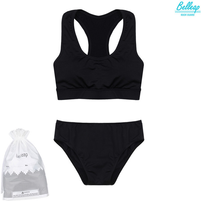 벨리프 아동 래쉬가드 여아 주니어 브라탑 팬티 이너세트 수영가방