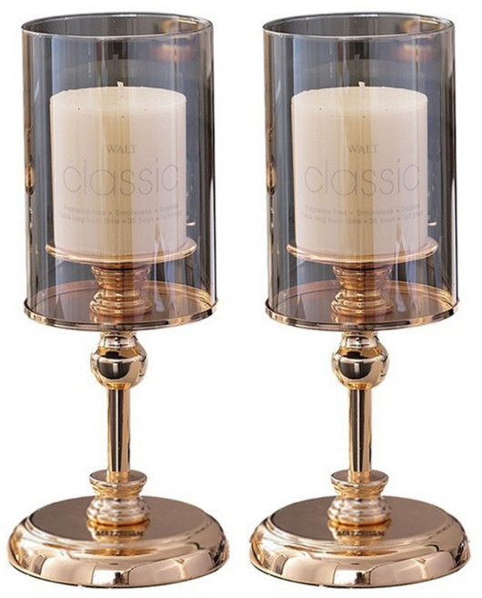 마츠리센 골드라툴립 촛대 양초포함 2개 세트