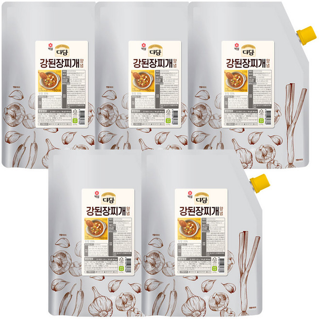 다담 강된장찌개 양념, 2kg, 5개