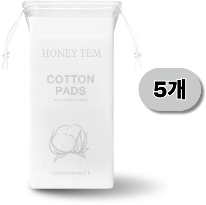 허니템 마스크팩 시트 지 순면 스킨 거즈 얇은 늘어나는화장솜, 5개, 100개입