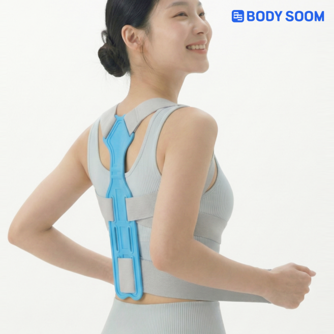 바디숨 바른자세 굽은등 라운드숄더 자세교정밴드, 1개