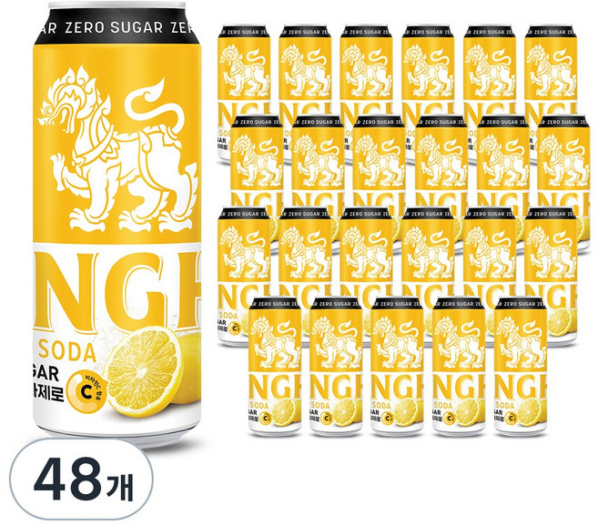 싱하 레몬소다 제로, 330ml, 48개