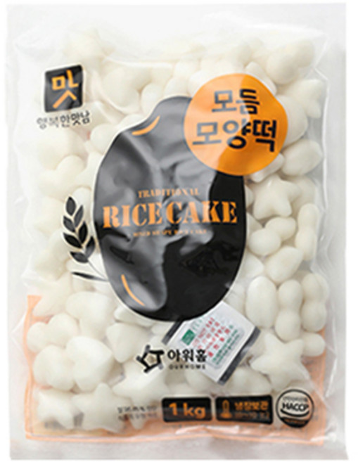 냉장 아워홈 행복한맛남 모듬 모양떡 1kg, 1개