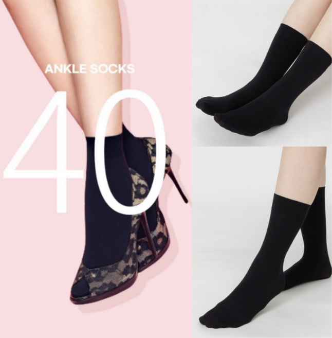 비너스 40D 앵클삭스 발목스타킹 양말
