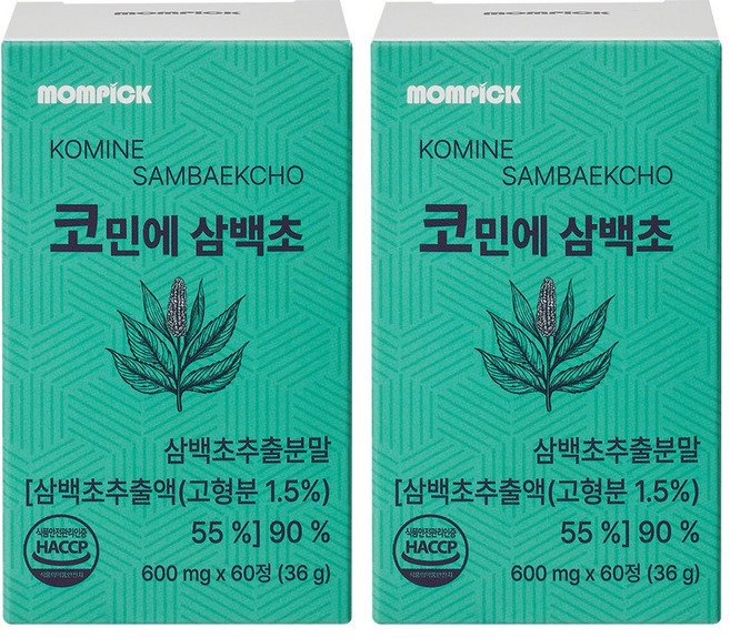 맘픽 코민에 삼백초 추출물 알약 식약청인증 HACCP, 2개, 60회분