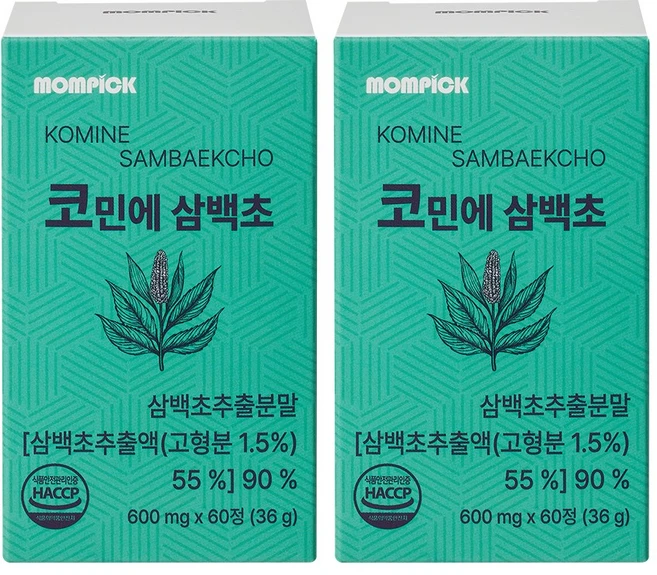 맘픽 코민에 삼백초 추출물 알약 식약청인증 HACCP, 2개, 60회분 - 쿠팡