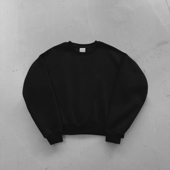 BT3 寬短版內刷毛大學T 厚磅保暖落肩長袖衛衣 MX88